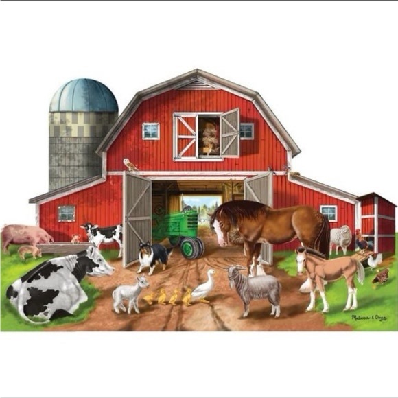 Melissa & Doug: Busy Barn Shaped Floor Puzzle - 32 Piece - Picture 8 of 8